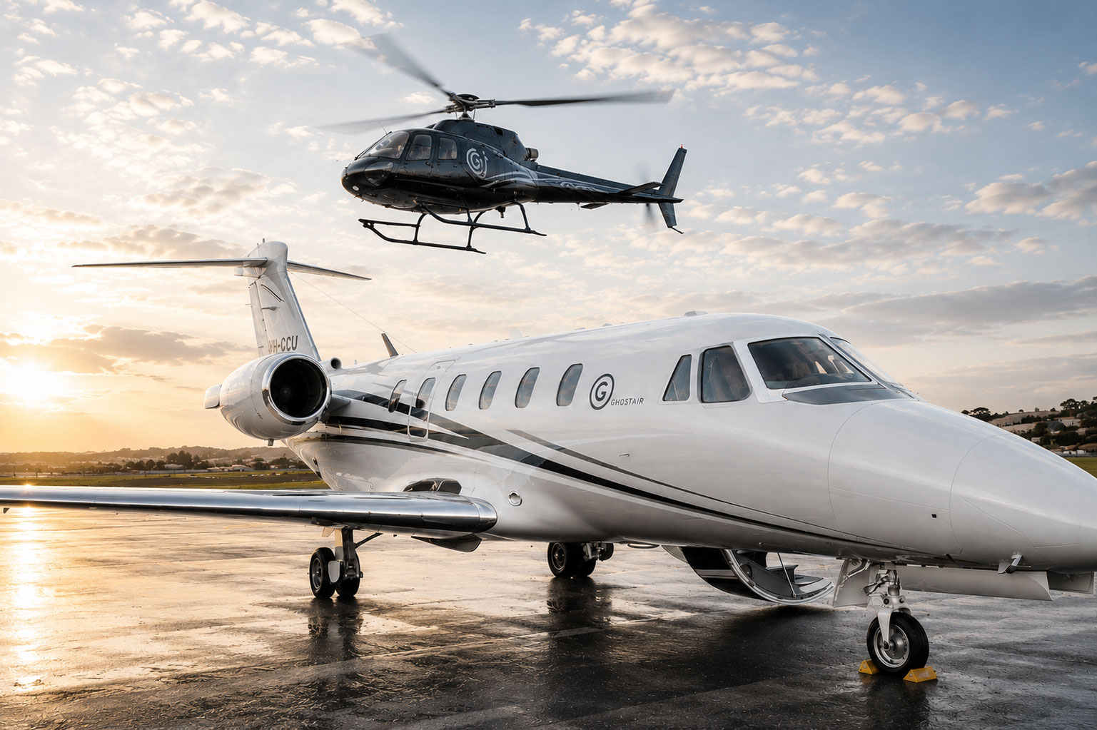 Discover Ghost Air for private jet and luxury helicopter travel, offering bespoke charters and exclusive aviation experiences from the Sunshine Coast.